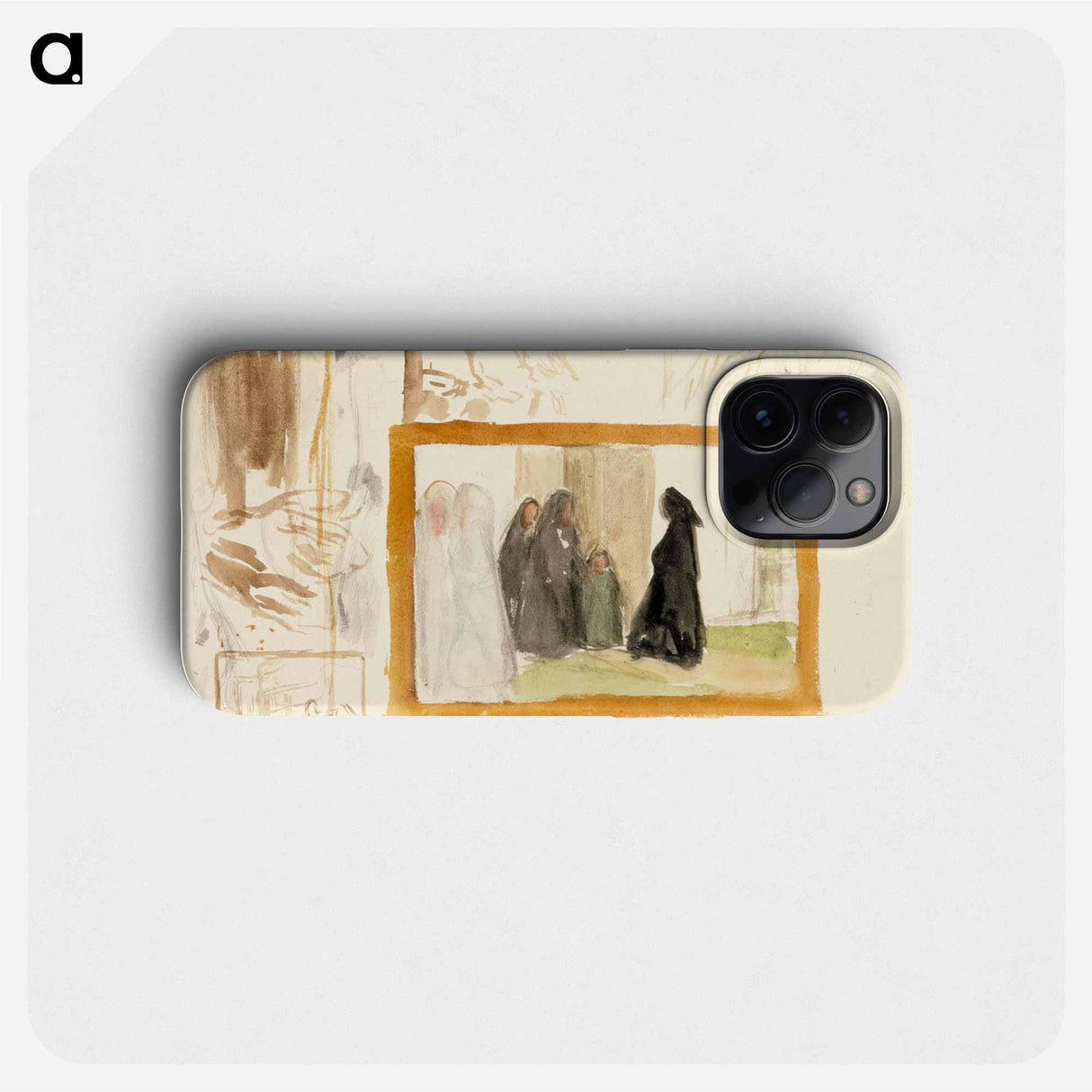 Sommitteluluonnos, naisia kirkkotiellä - アルバート エーデルフェルト Phone Case.