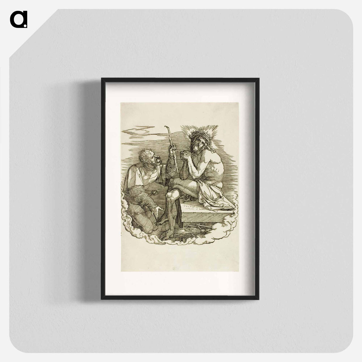 アートポスター-Christ, Man of Sorrows, Mocked by a Soldier - アルブレヒト デューラー Poster.