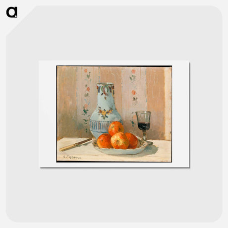 アートポストカード-Still Life with Apples and Pitcher - カミーユ ピサロ Postcard.