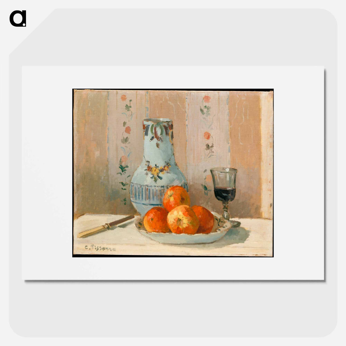 Still Life with Apples and Pitcher - Camille Pissarro Poster.