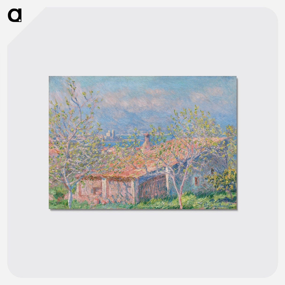 Gardener's House at Antibes - クロード モネ Postcard.