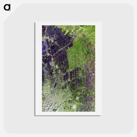 アートポストカード-Chao Phraya River Flood
 - 上空からの地球 Postcard.