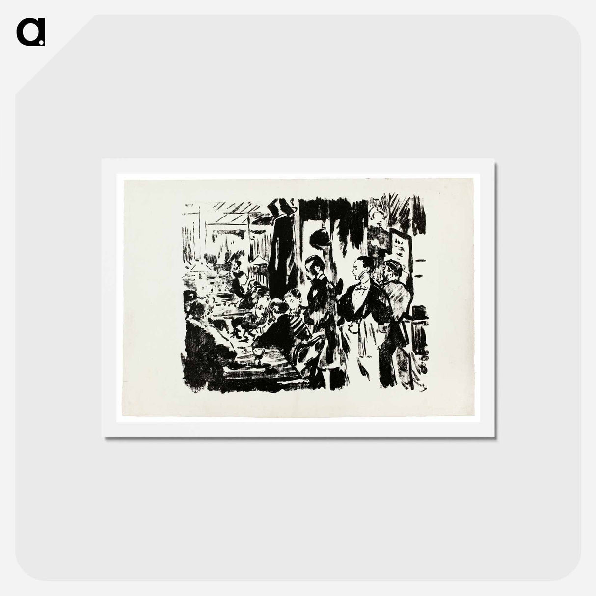 アートポストカード-At the Café - エドゥアール マネ Postcard.