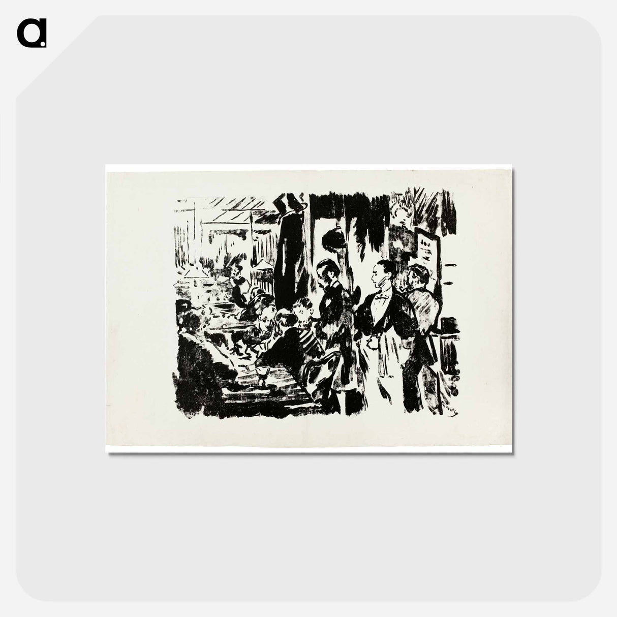 アートポストカード-At the Café - エドゥアール マネ Postcard.