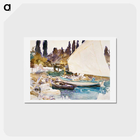 アートポストカード-Boats - ジョン シンガー サージェント Postcard.