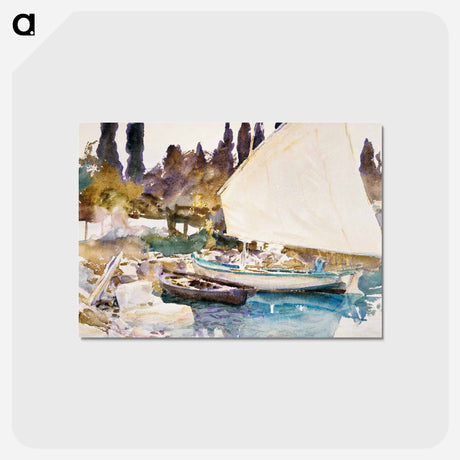 アートポストカード-Boats - ジョン シンガー サージェント Postcard.