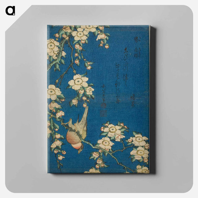 アートパネル-Hokusai's Bullfinch - 葛飾 北斎 Canvas.