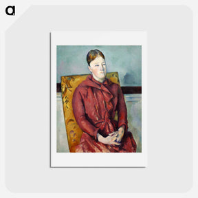 アートポストカード-Madame Cézanne in a Yellow Chair - ポール セザンヌ Postcard.