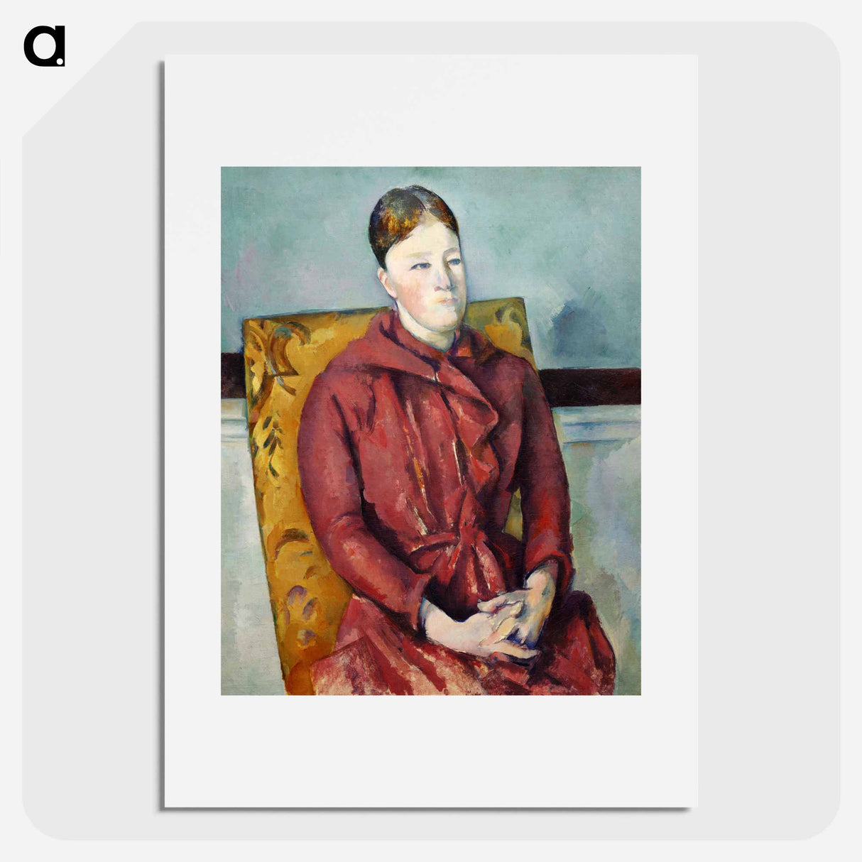 Madame Cézanne in a Yellow Chair - ポール セザンヌ Poster.