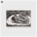 アートポストカード-She Thinks of the Ghost or The Ghost Thinks of Her - ポール ゴーギャン Postcard.