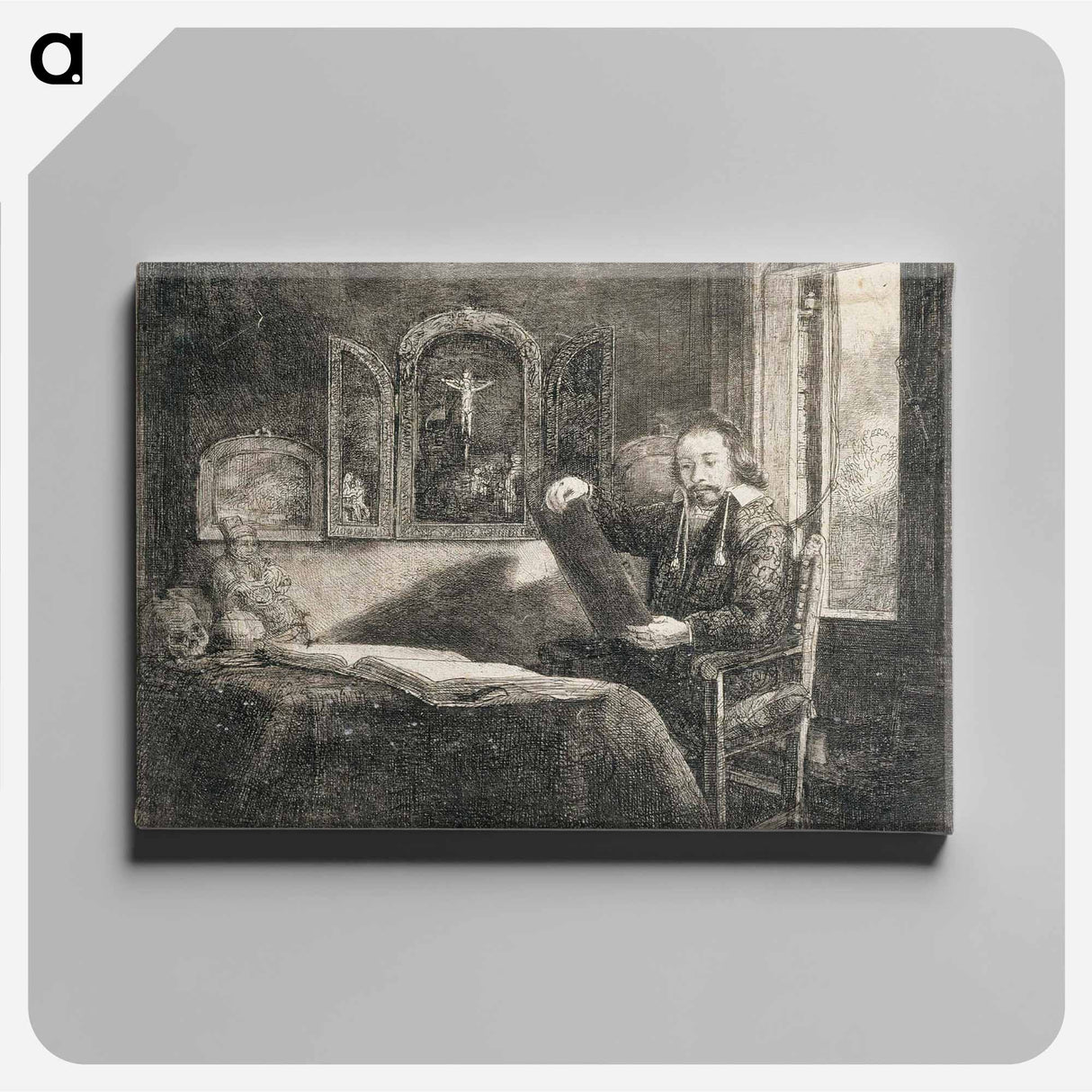 アートパネル-Abraham francen, apothecary - レンブラント ファン レイン Canvas.