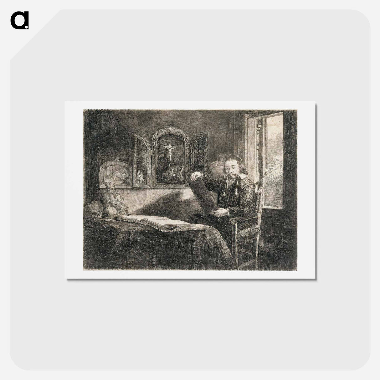 アートポストカード-Abraham francen, apothecary - レンブラント ファン レイン Postcard.