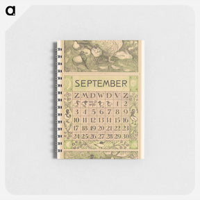 アートメモ帳-Kalenderblad september met Muskuseend - テオ ヴァン ホイテマ Memo.
