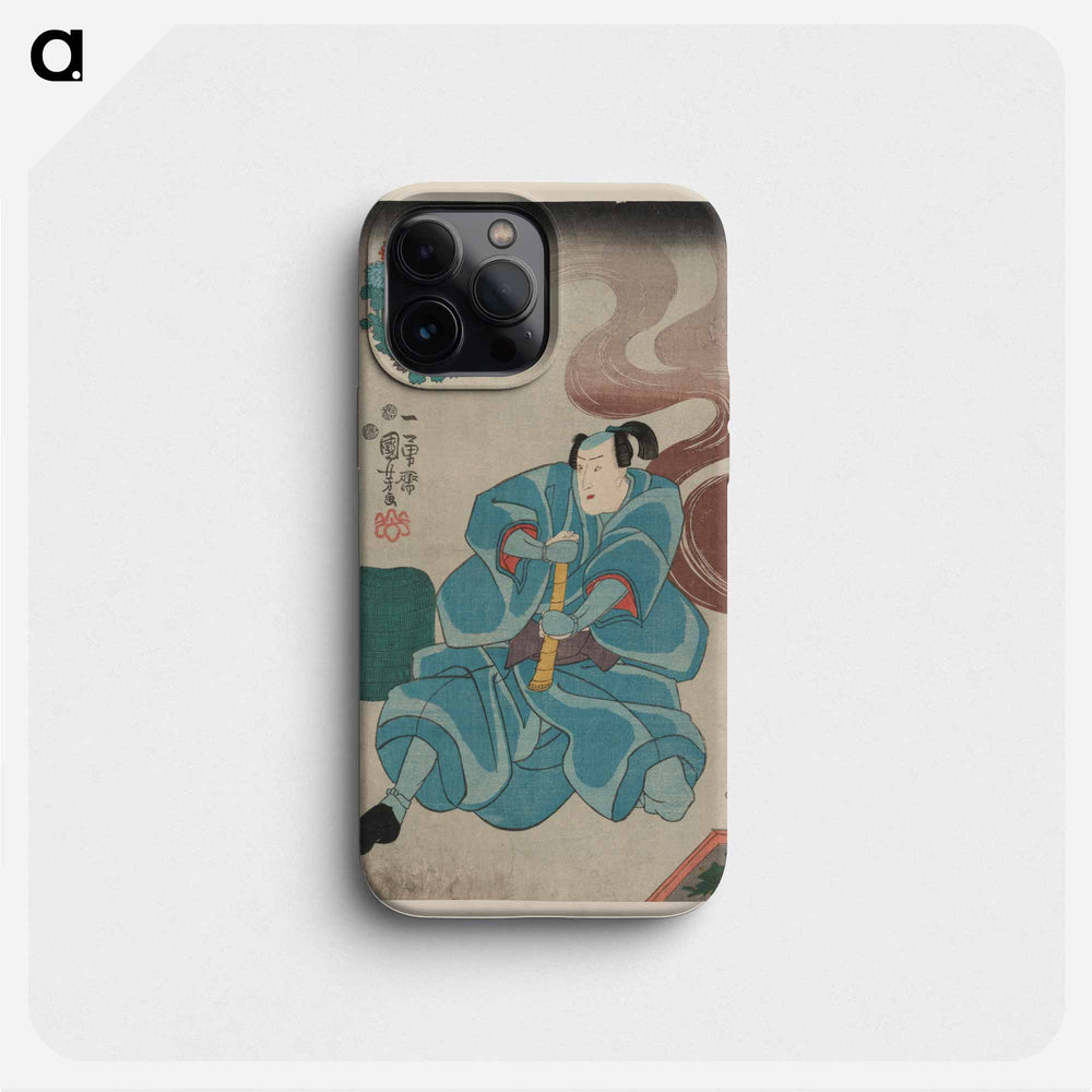 Tamashima ittō tenjiku tokubei tsukimoto inabanosuke print in high resolution by Utagawa Kuniyoshi - 歌川 国芳 Phone Case.