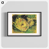 Two Cut Sunflowers - Vincent van Gogh Poster.