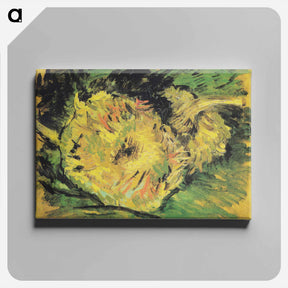 アートパネル-Two Cut Sunflowers - フィンセント ファン ゴッホ Canvas.