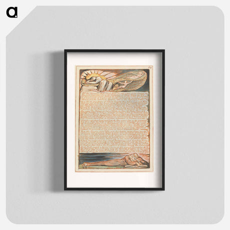 アートポスター-Jerusalem, Plate 64, "Of the Mundane Shell" - ウィリアム ブレイク Poster.