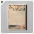 アートパネル-Jerusalem, Plate 64, "Of the Mundane Shell" - ウィリアム ブレイク Canvas.