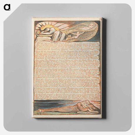 アートパネル-Jerusalem, Plate 64, "Of the Mundane Shell" - ウィリアム ブレイク Canvas.