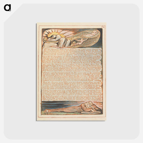 アートポストカード-Jerusalem, Plate 64, "Of the Mundane Shell" - ウィリアム ブレイク Postcard.