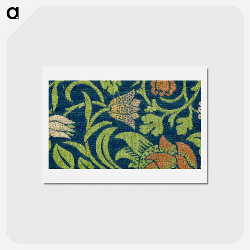 Violet and columbine pattern - ウィリアム モリス Postcard.