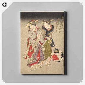 アートパネル-Fukagawa Courtesan and a Maid at Night
 - イェール大学アートギャラリー Canvas.