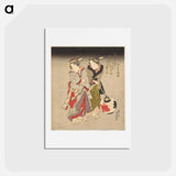 アートポストカード-Fukagawa Courtesan and a Maid at Night
 - イェール大学アートギャラリー Postcard.