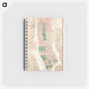 アートメモ帳-Map of New York and vicinity - アンティーク地図 Memo.