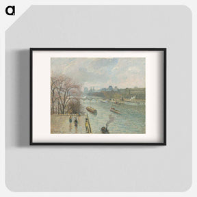 アートポスター-The Louvre, Afternoon, Rainy Weather - カミーユ ピサロ Poster.