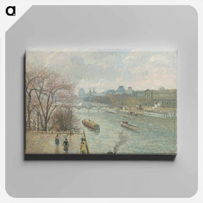アートパネル-The Louvre, Afternoon, Rainy Weather - カミーユ ピサロ Canvas.
