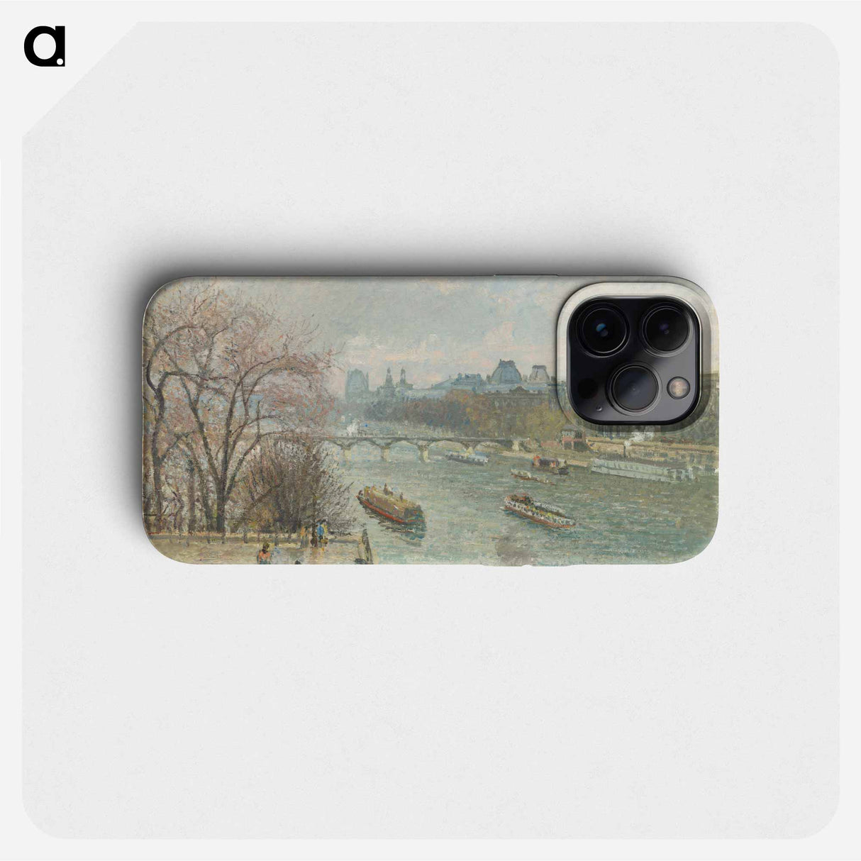 The Louvre, Afternoon, Rainy Weather - Camille Pissarro Phone Case.