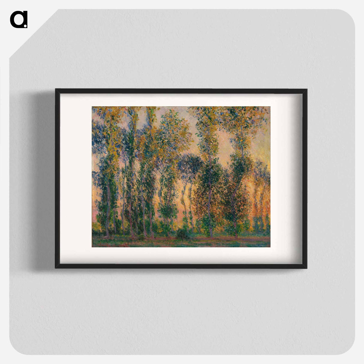 Poplars at Giverny, Sunrise - クロード モネ Poster.