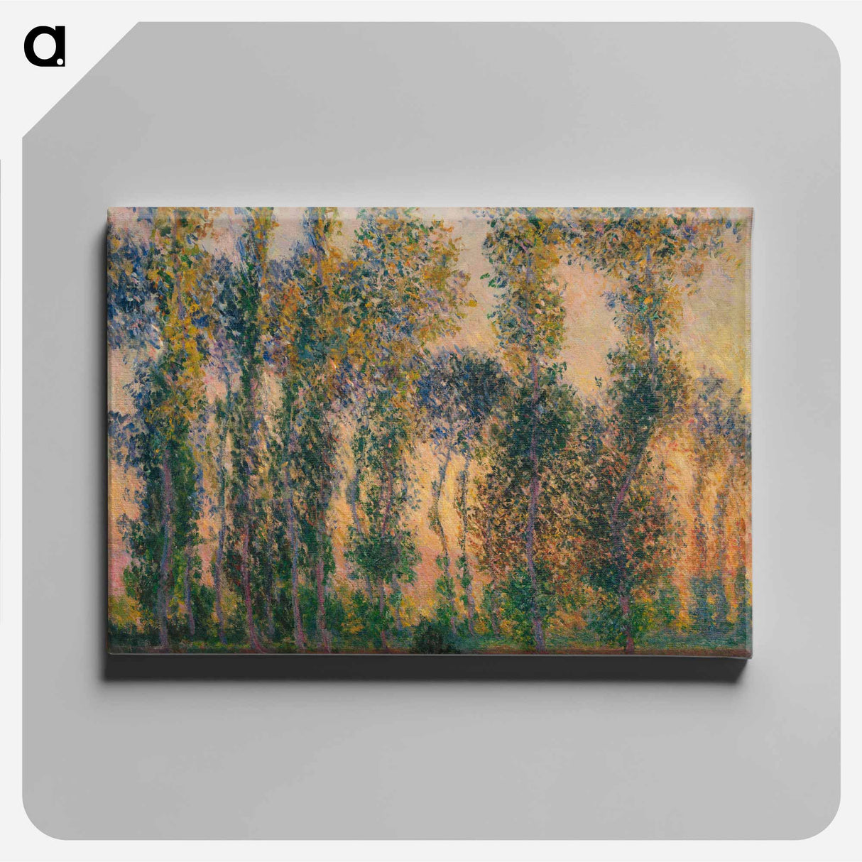 Poplars at Giverny, Sunrise - クロード モネ Canvas.