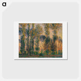 Poplars at Giverny, Sunrise - クロード モネ Postcard.