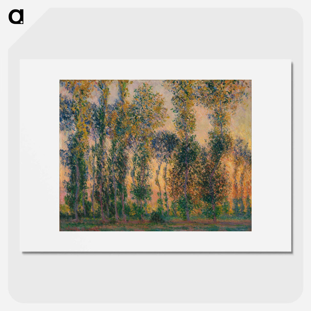 Poplars at Giverny, Sunrise - クロード モネ Poster.