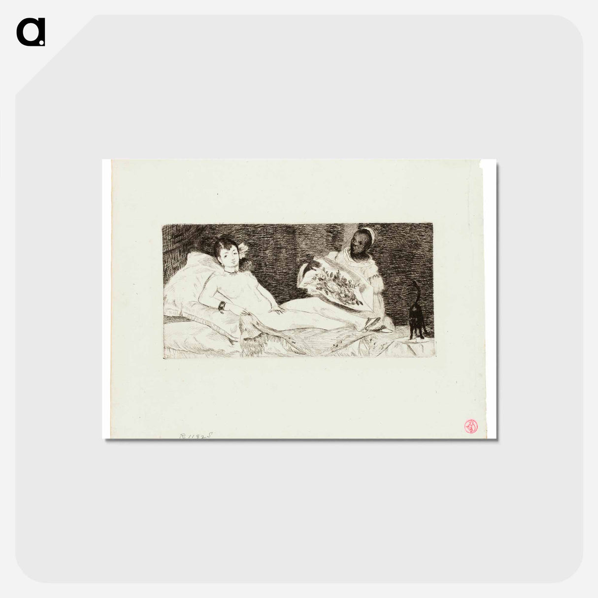 アートポストカード-Olympia - エドゥアール マネ Postcard.