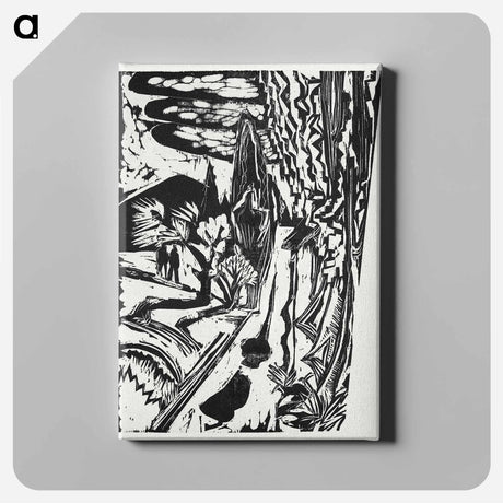 アートパネル-Road in the Taunus Mountains - エルンスト ルートヴィヒ キルヒナー Canvas.