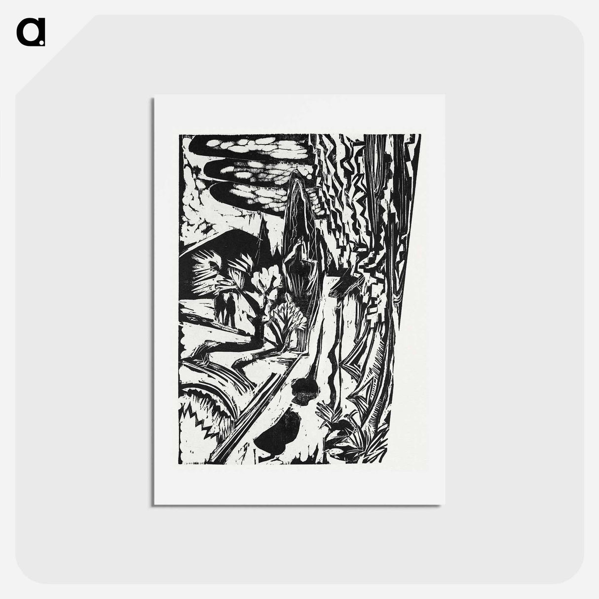 アートポストカード-Road in the Taunus Mountains - エルンスト ルートヴィヒ キルヒナー Postcard.