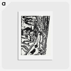 アートポストカード-Road in the Taunus Mountains - エルンスト ルートヴィヒ キルヒナー Postcard.