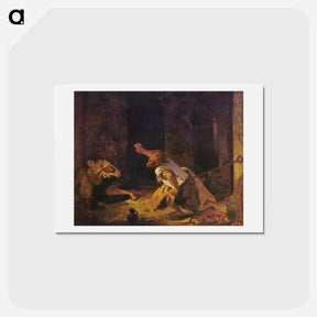 アートポストカード-The Prisoner of Chillon - ウジェーヌ ドラクロワ Postcard.