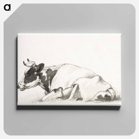 アートパネル-Lying cow - ジャン ベルナール Canvas.