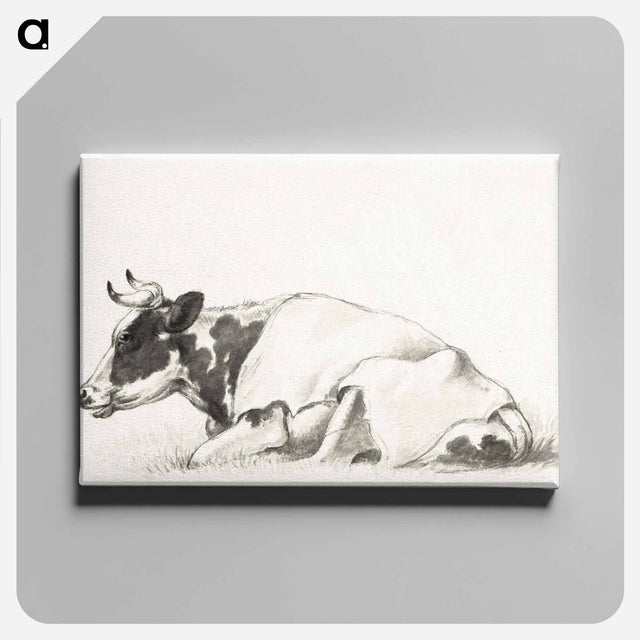 アートパネル-Lying cow - ジャン ベルナール Canvas.