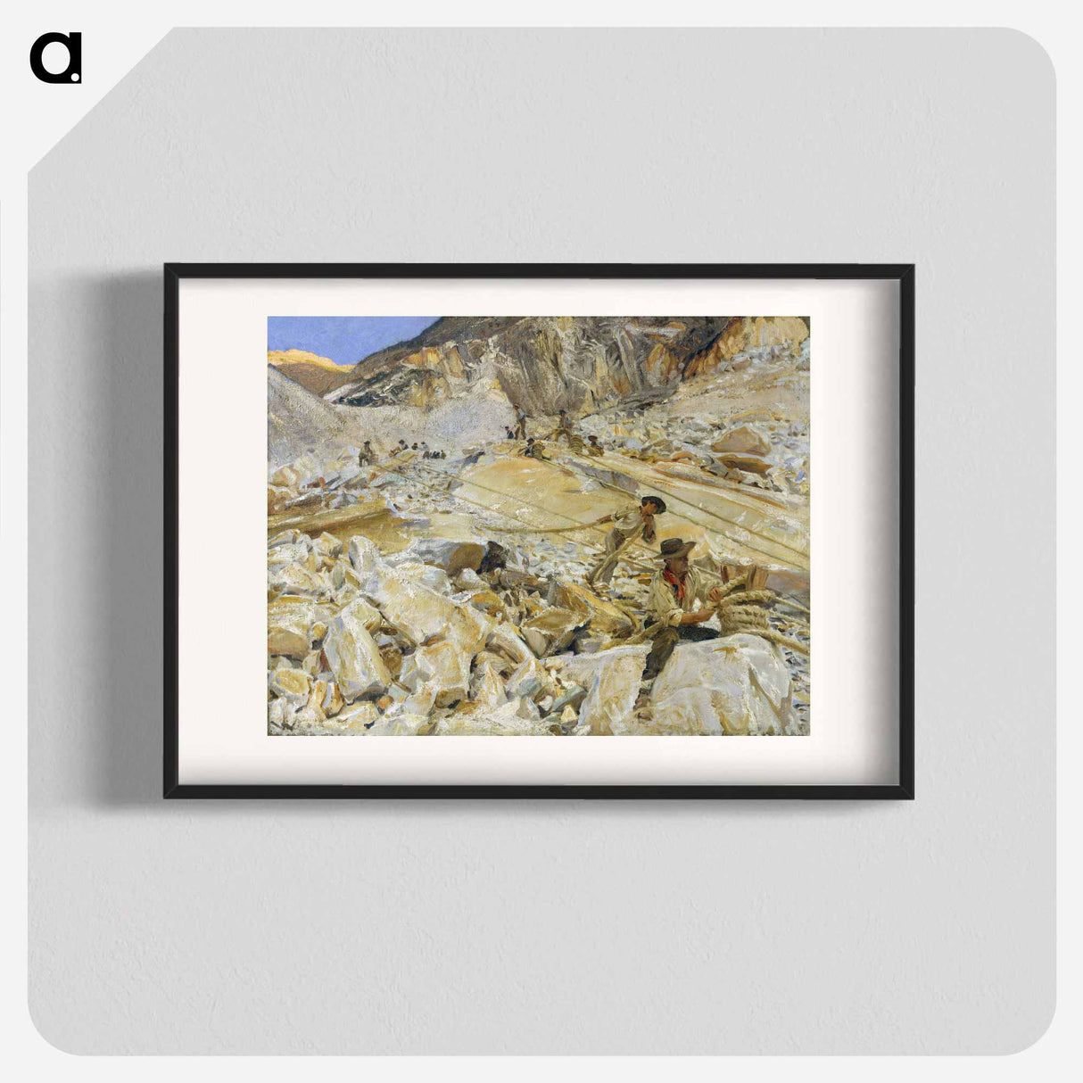 Bringing Down Marble from the Quarries to Carrara - ジョン シンガー サージェント Poster.