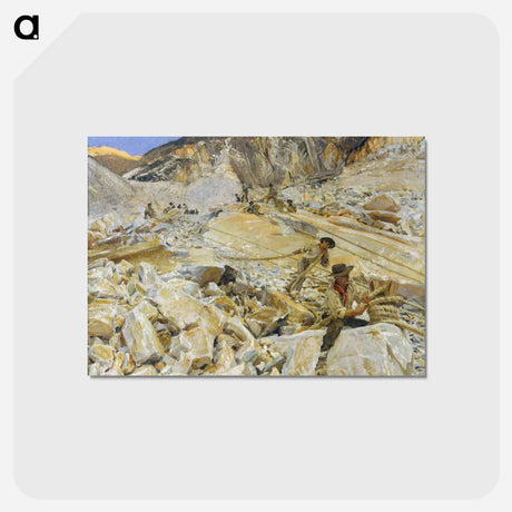 アートポストカード-Bringing Down Marble from the Quarries to Carrara - ジョン シンガー サージェント Postcard.