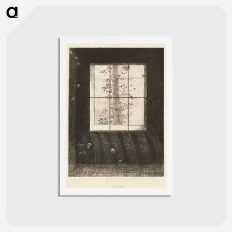 アートポストカード-Day, plate 6 from Dreams by Odilon Redon - オディロン ルドン Postcard.