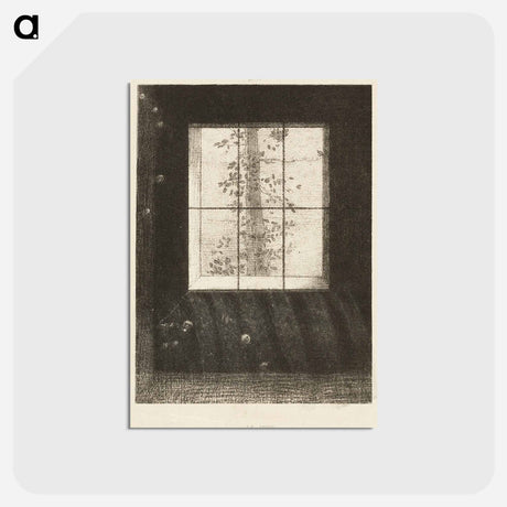 アートポストカード-Day, plate 6 from Dreams by Odilon Redon - オディロン ルドン Postcard.