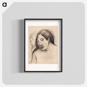アートポスター-Heads of Tahitian Women, Frontal and Profile Views - ポール ゴーギャン Poster.