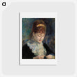 アートポストカード-Woman Crocheting - ピエール オーギュスト ルノワール Postcard.