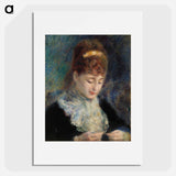 Woman Crocheting - Pierre-Auguste Renoir Poster.