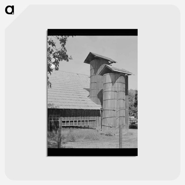 アートポストカード-Jackson County Barn and Silo
 - ラッセル リー Postcard.